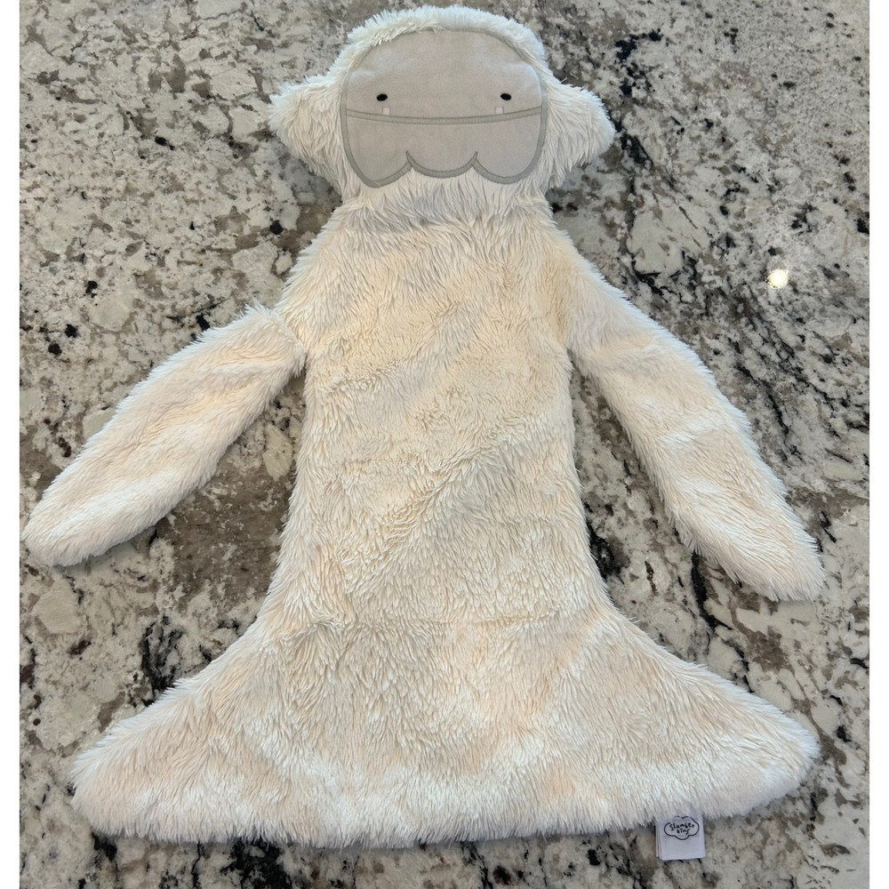 Slumberkins Yeti Snuggler Blanket Plush Security White Lovey 14"